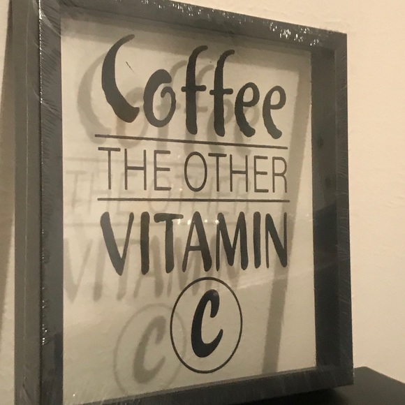 Coffee Vitamin C Decorative Office Table Top/Shelf Plaque - Picture 9 of 10